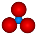 Uranium trioxide molecule, trigonal planar