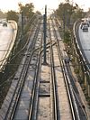 Tracks of the Mashhad Light Rail system under construction in 2008