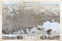 New Bedford in 1876 View of the city of New Bedford, Mass., 1876 LOC 2005628469.tif