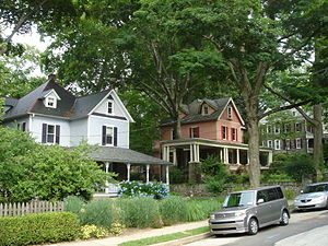 Victorian-era homes in Wyncote PA USA