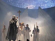West on stage during the Yeezus Tour