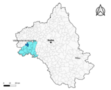 Morlhon-le-Haut dans le canton d'Aveyron et Tarn en 2020.