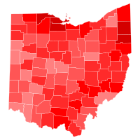 2022 Ohio gubernatorial election swing map by county.svg
