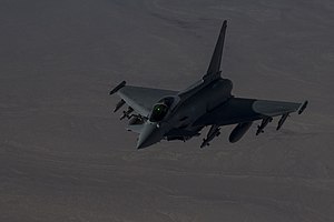 A British Typhoon fighter flies over Iraq Dec. 22, 2015.jpg