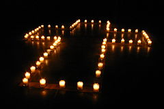 A Cross of Candle Light