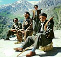 A group of Kurdish men with traditional clothing, Hawraman