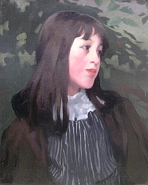 Portrait of a Girl with long dark Hair