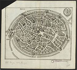 Anoniem stadsplan van Brugge uit 1650.jpg