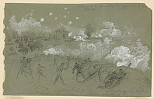 Appearance of Cemetery Hill previous to Pickett's Charge, sketched by Alfred Waud Appearance of cemetery hill previous to Pick(etts charge LCCN2004660823.jpg