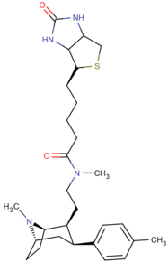 Биотин с боковой цепью би-циклопентан N-метилфенилтропан.png