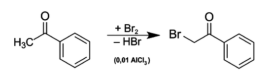 α-Bromierung von Acetophenon, Aluminiumchlorid wirkt als saurer Katalysator