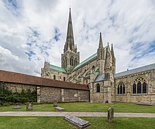 Exterior from southeast Chichester Cathedral Exterior, West Sussex, UK - Diliff.jpg