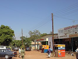 Winkels op Great East Road, de hoofdstraat van Chipata