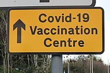 Covid-19 Vaccination Centre sign in Newbury,UK 1.jpg
