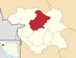 Location in Kurdistan Province