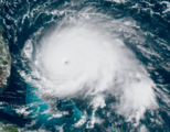 Satellite image of Hurricane Dorian over the Bahamas