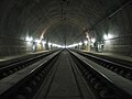 Blick in den Eggetunnel, auf der Bahnstrecke Hamm–Warburg, Kreis Höxter und Kreis Paderborn