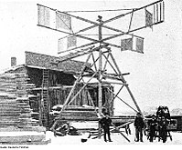 Windmotor als Antrieb für eine Sägemühle (Leipzig, 1907)