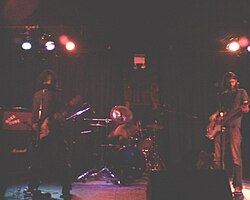 Goes Cube playing in New York City in September 2006. L–R: David Obuchowski, Kenny Appell, Matthew Frey.