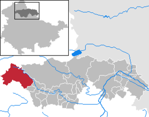 Poziția Helbedündorf pe harta districtului Kyffhäuserkreis