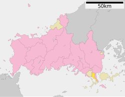 Location of Hirao in Yamaguchi Prefecture