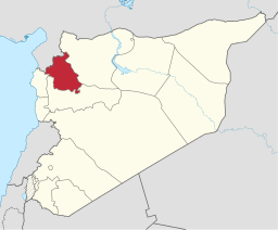 Kart over Syria med Idlib avmerkt