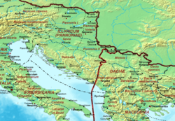 Dioecesis Daciarum harita üzerinde
