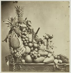 Assortiment de fruits à Batavia (vers 1870).