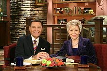 Kenneth and Gloria Copeland Kenneth and Gloria Copeland hosting Believer's Voice of Victory - 2011.jpg