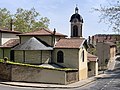 Le chevet de l'église Saint-Eucher depuis les escaliers de la rue Mascrany, en 2019.