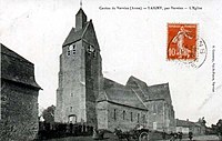 Carte postale représentant l'église (oblitération de 1911).