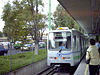 A Xochimilco Light Rail train at Estadio Azteca station