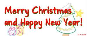 English: Merry Christmas and Happy New Year! E...