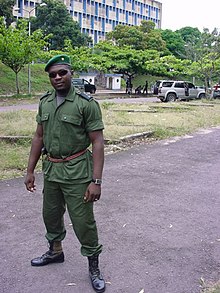 Malanga in Congolese Military Uniform.