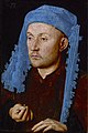 Jan van Eyck: Man met de blauwe kaproen (ca. 1430)