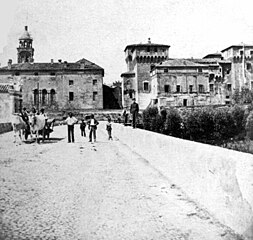 Castello di San Giorgio und Villa della Paleologa im Jahr 1890