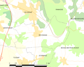 Poziția localității Revonnas