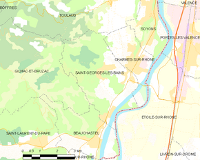 Poziția localității Saint-Georges-les-Bains