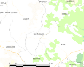 Mapa obce Saint-Amans
