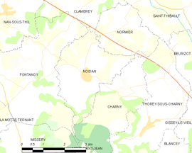 Mapa obce Noidan