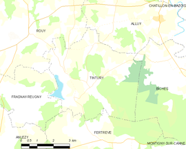 Mapa obce Tintury