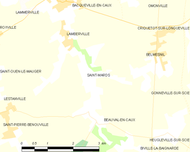 Mapa obce Saint-Mards