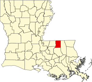 Map of Louisiana highlighting Saint Helena Parish