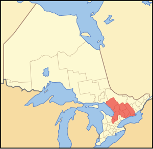 Центральное Онтарио на карте