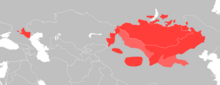 Map of Mongolian Speakers in Asia.