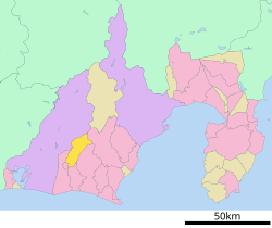 Location of Mori in Shizuoka Prefecture