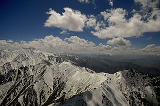 Hindu Kush mountains in Afghanistan