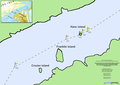 מפת תעלת קנדי ובה האי הנס