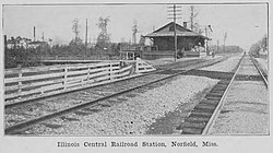 Illinois Central Railroad depot in Norfield