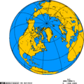 Orthographic projection centred over Sisimiut